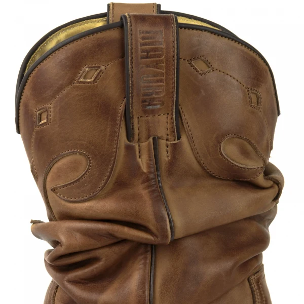 Westernstiefel CowboyStiefel für Damen handgefertigt, braunes Leder, 1952