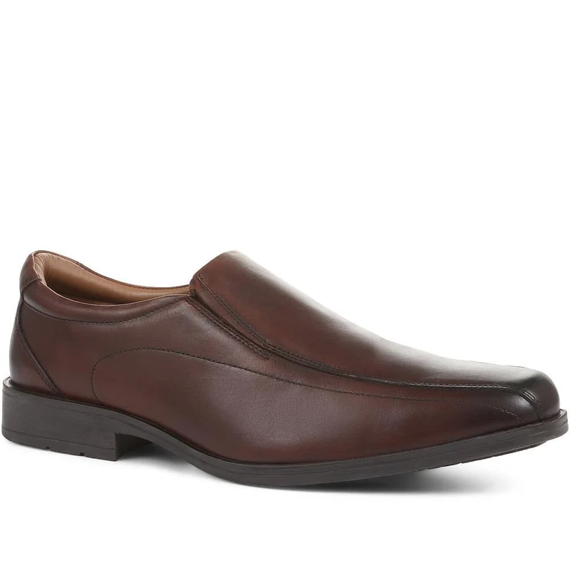Smart Leather Derby Shoes - PERFO36001 / 322 520 - Tan