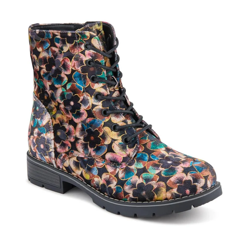 Floral Lace-Up Ankle Boots - WBINS32015 / 318 884 - Floral