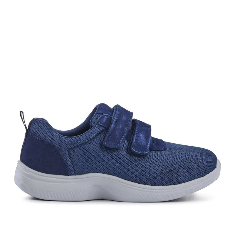 Extra-Wide Touch-Fasten Monk Shoes - BRIGETTE / 327 105 - Navy