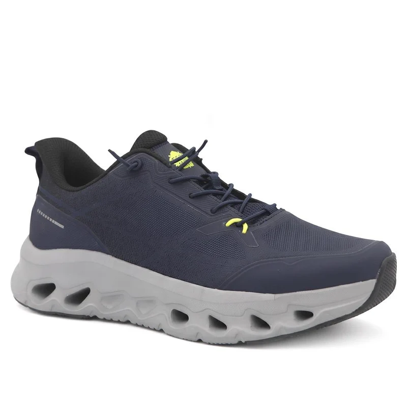 Wide Fit Memory Foam Sporty Trainers - BOJIE44003 / 330 185 - Navy
