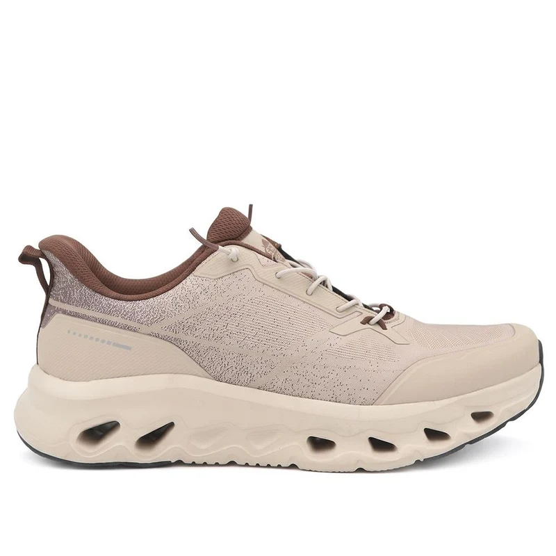 Wide Fit Memory Foam Sporty Trainers - BOJIE44003 / 330 185 - Taupe