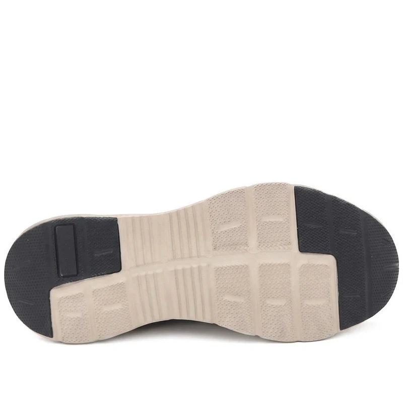 Wide Fit Memory Foam Sporty Trainers - BOJIE44003 / 330 185 - Taupe