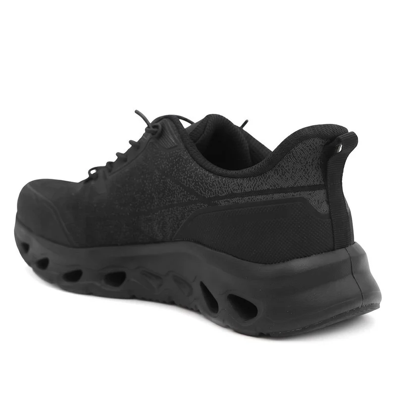 Wide Fit Memory Foam Sporty Trainers - BOJIE44003 / 330 185 - Black