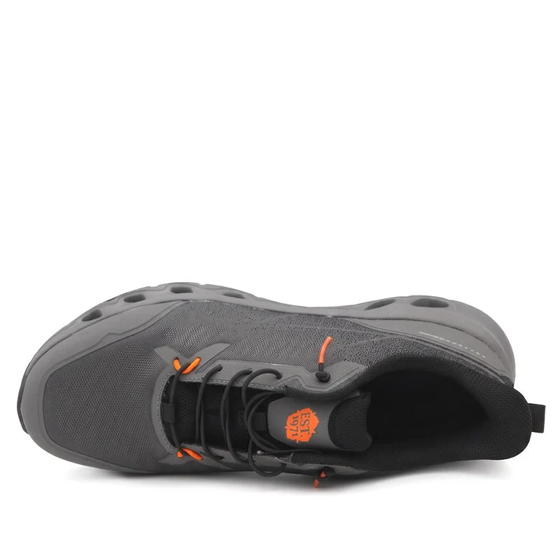 Wide Fit Memory Foam Sporty Trainers - BOJIE44003 / 330 185 - Dark Grey