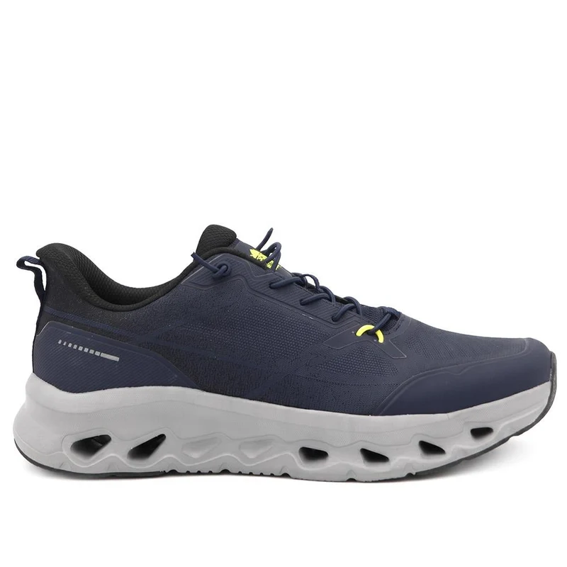 Wide Fit Memory Foam Sporty Trainers - BOJIE44003 / 330 185 - Navy