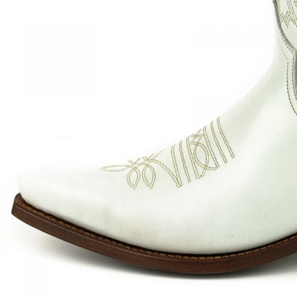 Cowboystiefel für Damen und Herren, handgefertigtes Leder, 1920, weiße Texanas