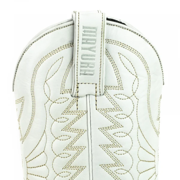 Cowboystiefel für Damen und Herren, handgefertigtes Leder, 1920, weiße Texanas