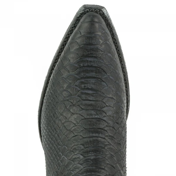 Westernstiefel CowboyStiefel für Damen handgefertigt, gewaschenes schwarzes Leder, 2524