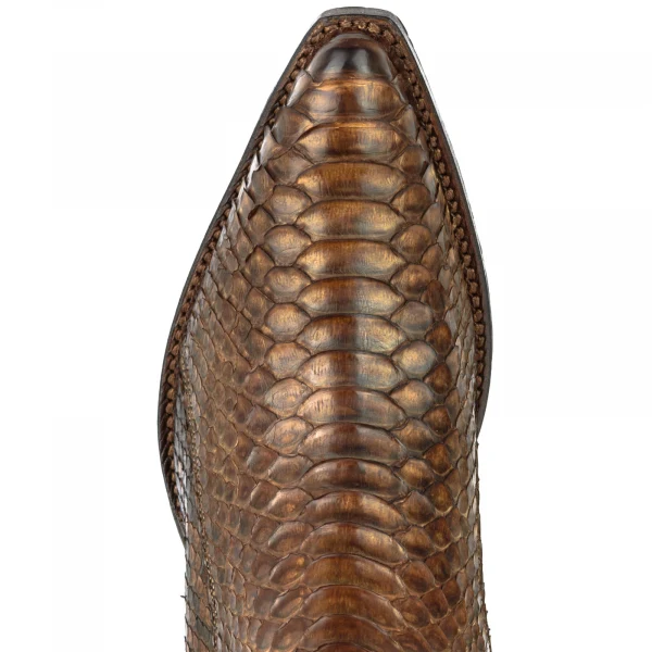Urbane und exotische handgefertigte Damenstiefel oder Stiefeletten Braun 2496