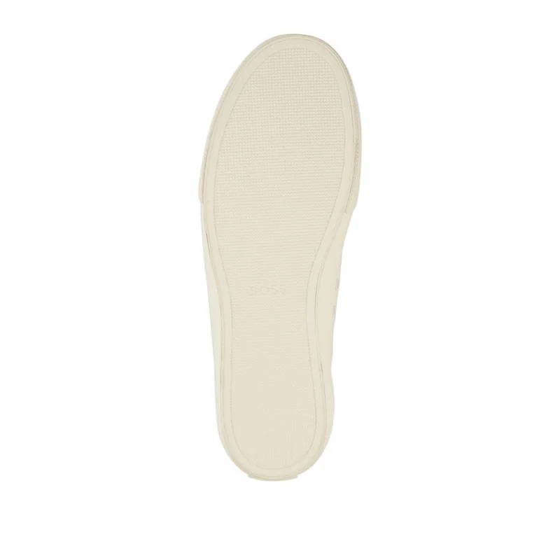 Boss Faux-Leather Lace Up Trainers - HUGO41503 / 327 623 - Cream