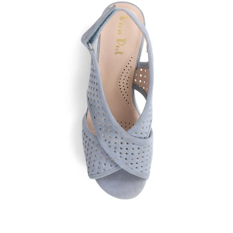 Slingback Wedges - VAN37520 / 323 825 - Navy Suede
