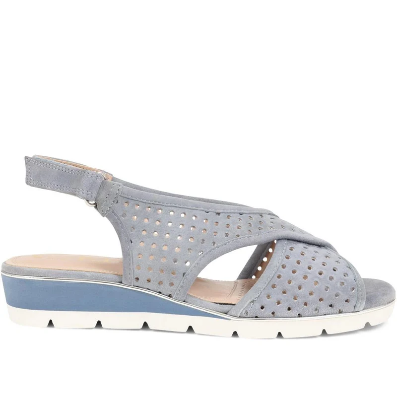 Slingback Wedges - VAN37520 / 323 825 - Navy Suede