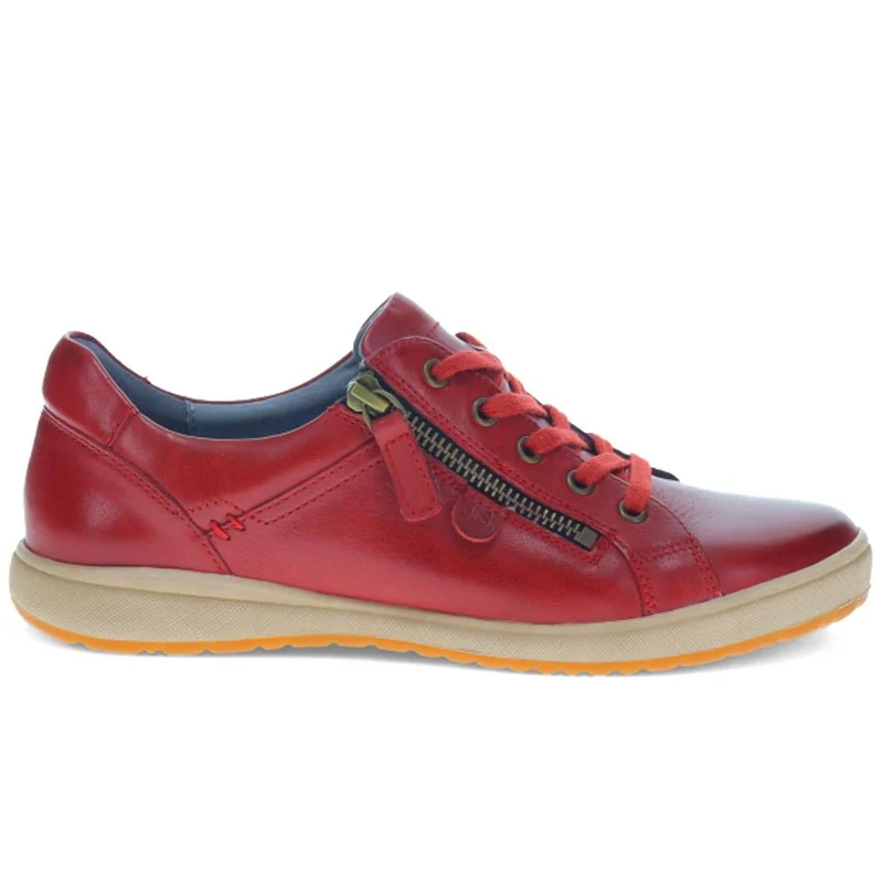 Lace-Up Leather Trainers - JOSEF40512 / 326 496 - Bordeaux