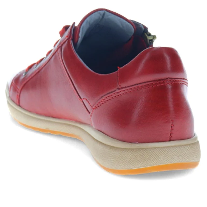 Lace-Up Leather Trainers - JOSEF40512 / 326 496 - Bordeaux