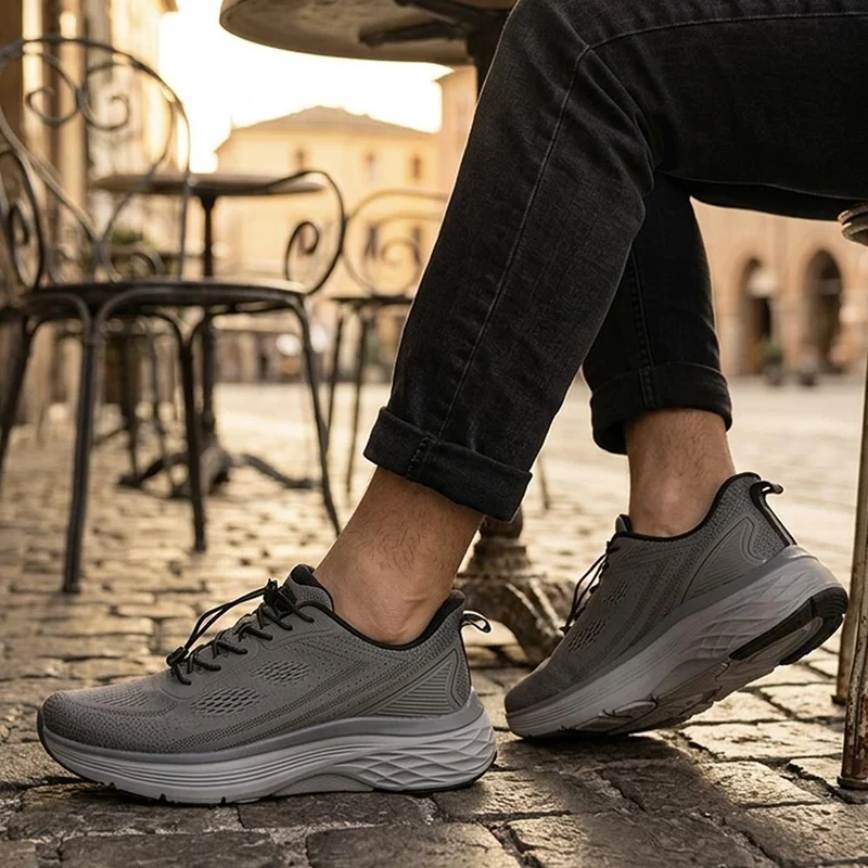 Wide Fit Sporty Bungee Lace Trainers - BOJIE44010 / 330 186 - Grey
