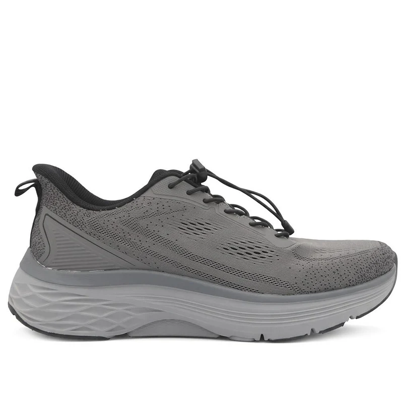 Wide Fit Sporty Bungee Lace Trainers - BOJIE44010 / 330 186 - Grey