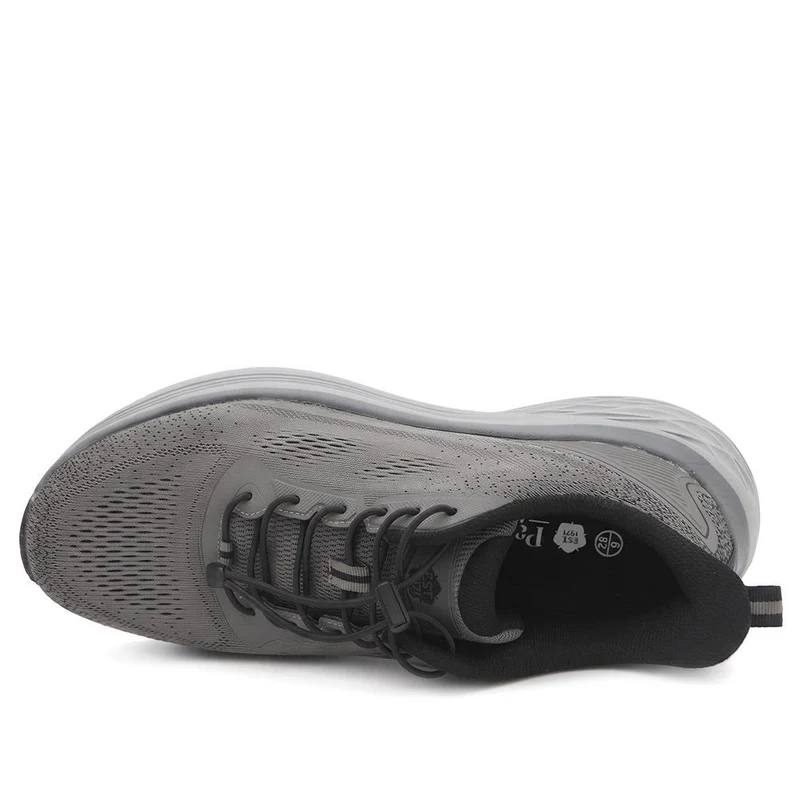 Wide Fit Sporty Bungee Lace Trainers - BOJIE44010 / 330 186 - Grey