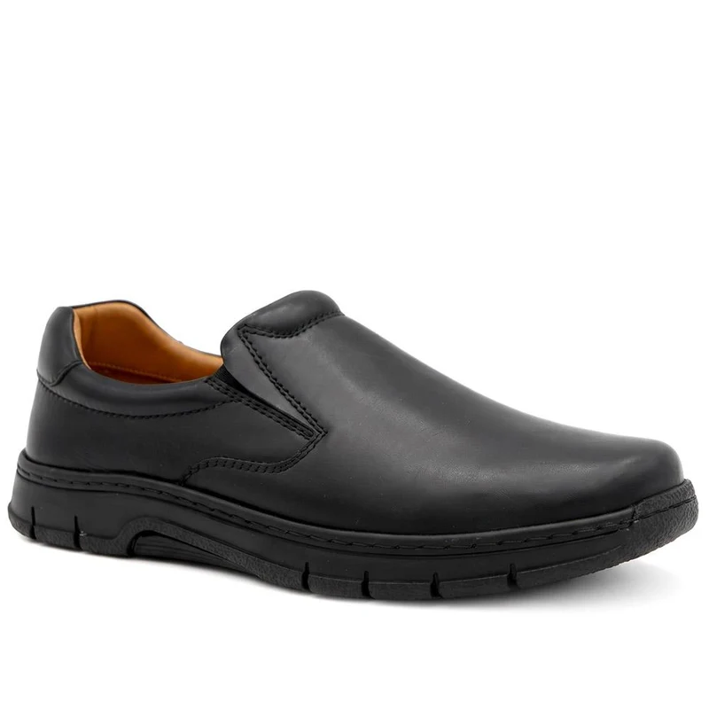 Wide Fit Leather Smart Slip On Shoes - PRFEM44015 / 330 422