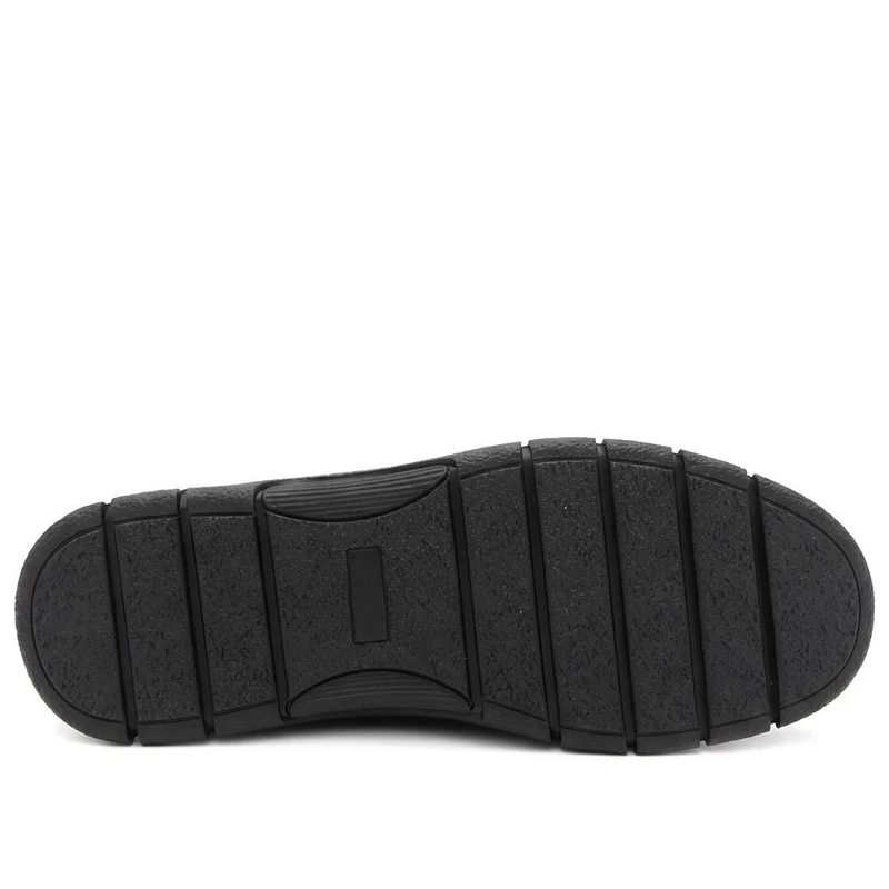 Wide Fit Leather Smart Slip On Shoes - PRFEM44015 / 330 422 - Black