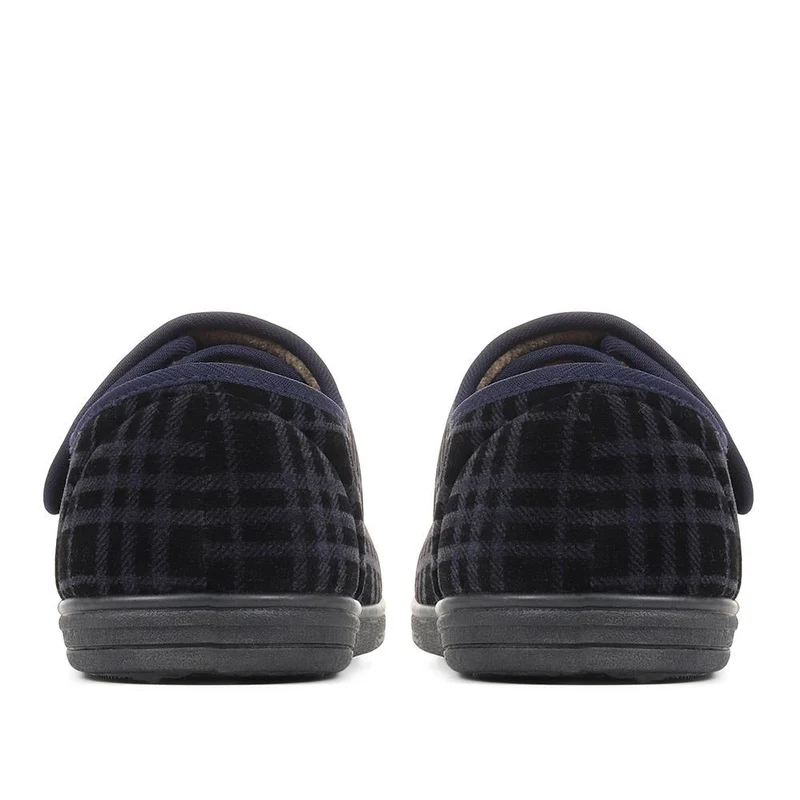 Cosy Tartan Slippers - QINGD36003 / 322 320 - Navy Multi