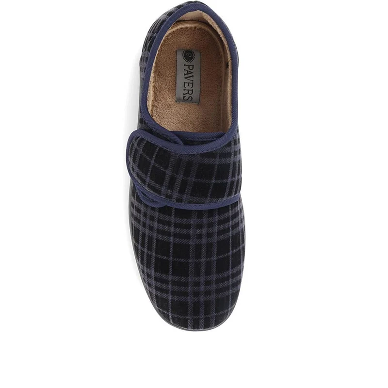 Cosy Tartan Slippers - QINGD36003 / 322 320 - Navy Multi