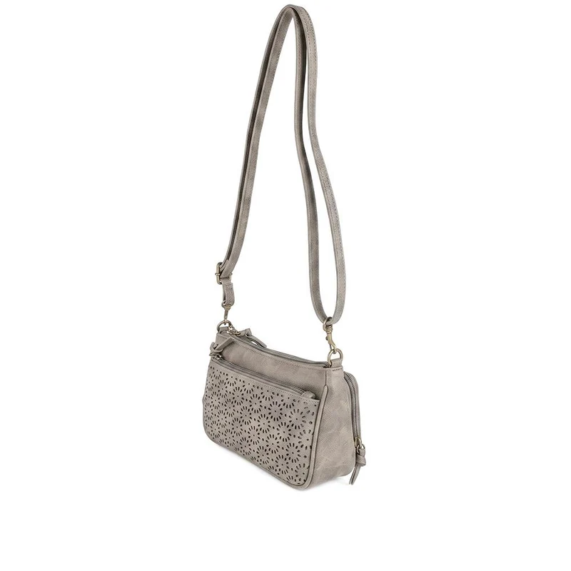 Daily Crossbody Bag With Laser Cut Detailing - JEWN44001 / 330 171 - Chocolate
