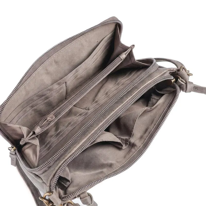 Daily Crossbody Bag With Laser Cut Detailing - JEWN44001 / 330 171 - Chocolate