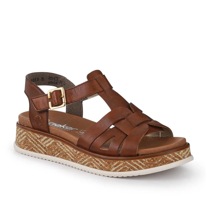 Leather Buckle-Up Sandals - RKR41540 / 327 289