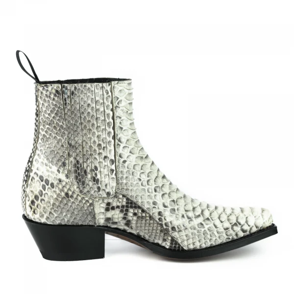 Urbane und exotische weiße handgefertigte Damenstiefel oder Stiefeletten 2496