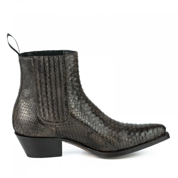 Urbane und exotische braune handgefertigte Damenstiefel oder Stiefeletten 2496