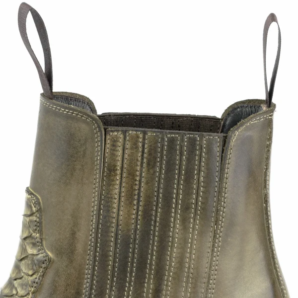 Handgefertigte grüne urbane und exotische Cowboystiefel oder Stiefeletten für Damen und Herren 2500
