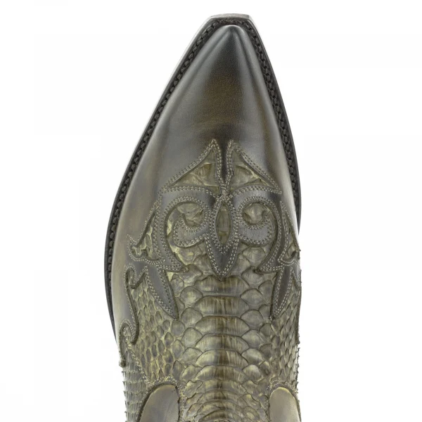 Handgefertigte grüne urbane und exotische Cowboystiefel oder Stiefeletten für Damen und Herren 2500