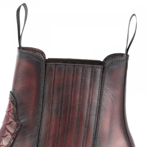 Handgefertigte urbane und exotische Cowboystiefel oder Stiefeletten für Damen und Herren, Rot 2500
