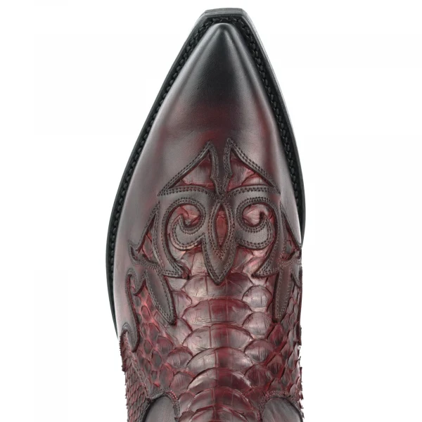 Handgefertigte urbane und exotische Cowboystiefel oder Stiefeletten für Damen und Herren, Rot 2500