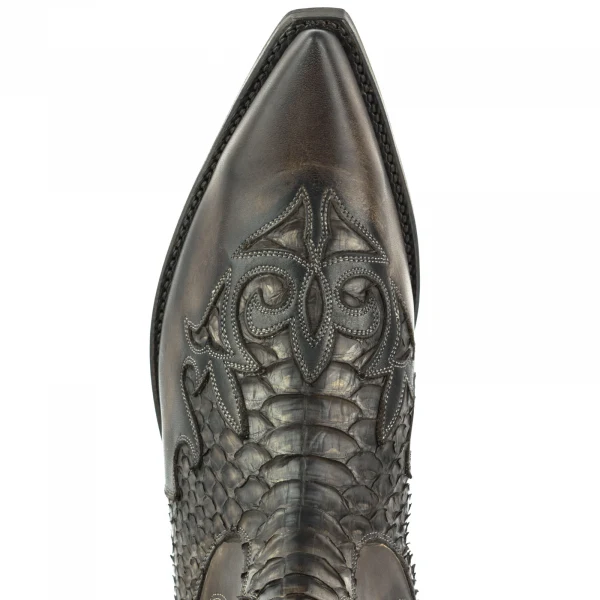 Handgefertigte Cowboystiefel oder Stiefeletten für Damen und Herren Dunkelbraun Urban und Exotic 2500