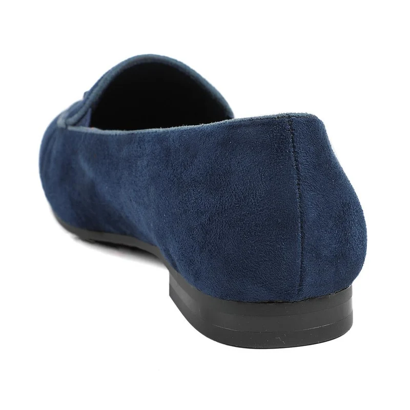 Smart Tasselled Heeled Loafers - WK43011 / 328 999 - Navy