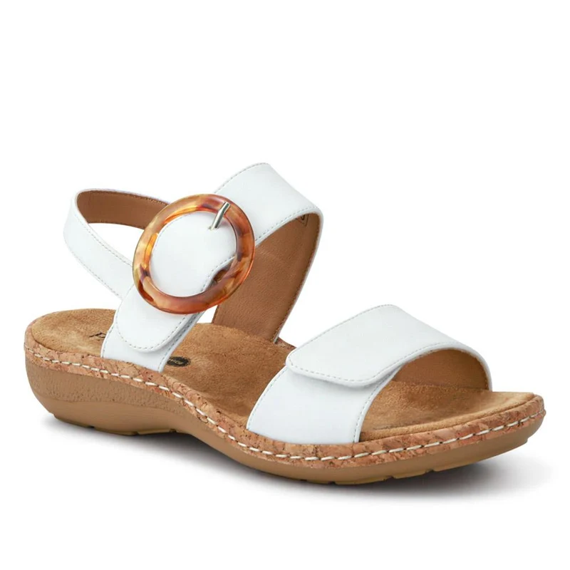 Adjustable Buckle Detail Comfort Sandals - WBINS39084 / 325 249