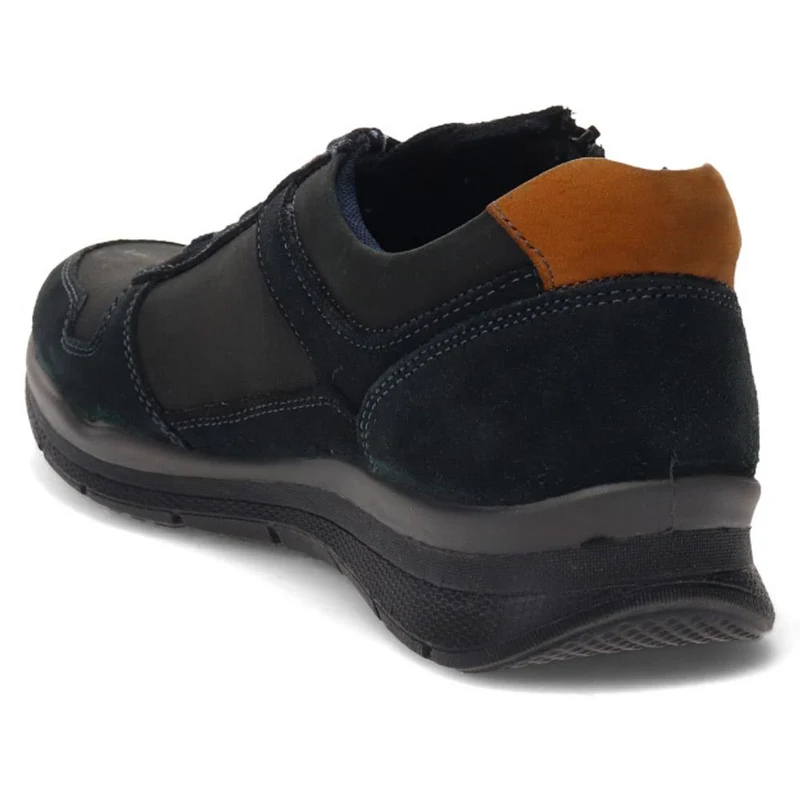 Casual Leather Lace-Up Shoes - DDIN40009 / 326 585 - Navy