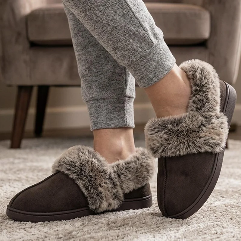 Wide Fit Soft Full Slippers - GALOP42015 / 328 608 - Chocolate