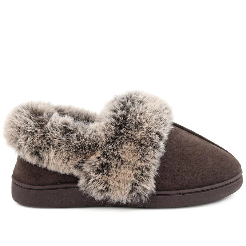 Wide Fit Soft Full Slippers - GALOP42015 / 328 608 - Chocolate