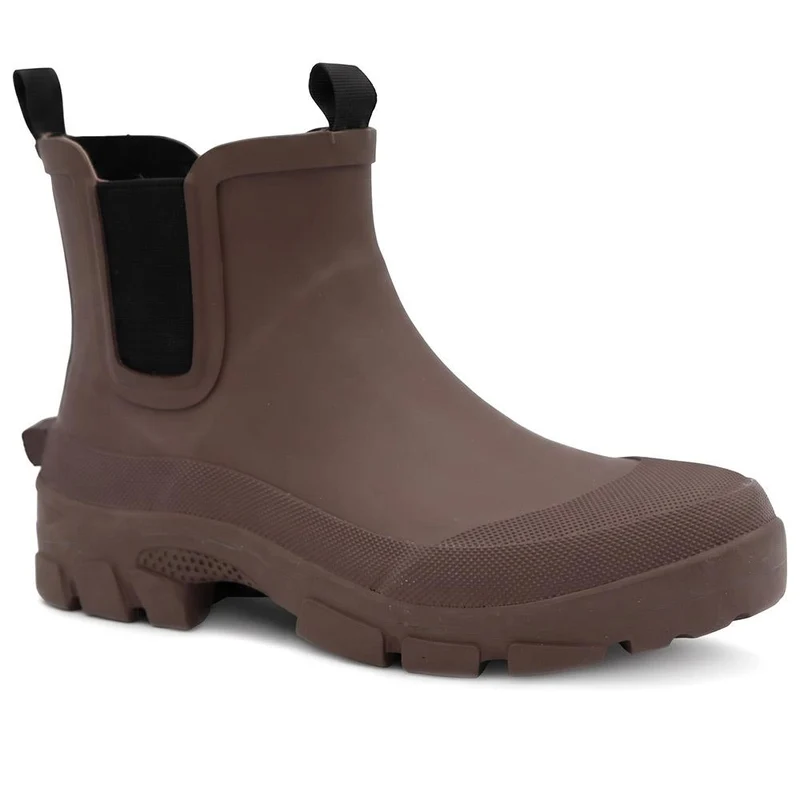 Rubber Slip On Ankle Boots - RAI42002 / 328 518 - Dark Brown