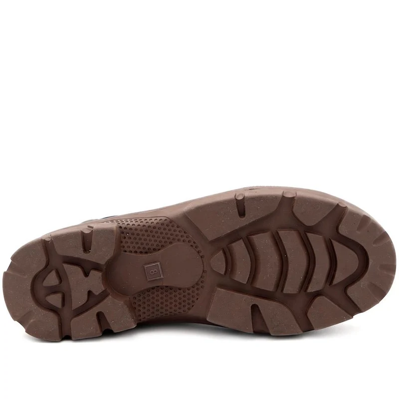 Rubber Slip On Ankle Boots - RAI42002 / 328 518 - Dark Brown