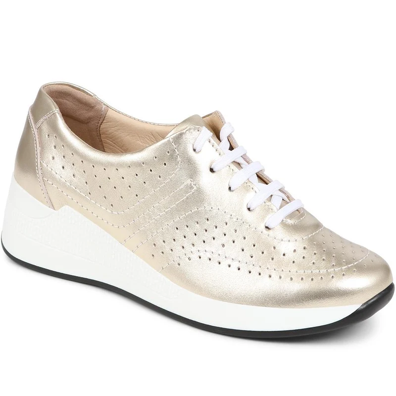 Fly Flot Lace Up Leather Trainers - CAL37013 / 323 763