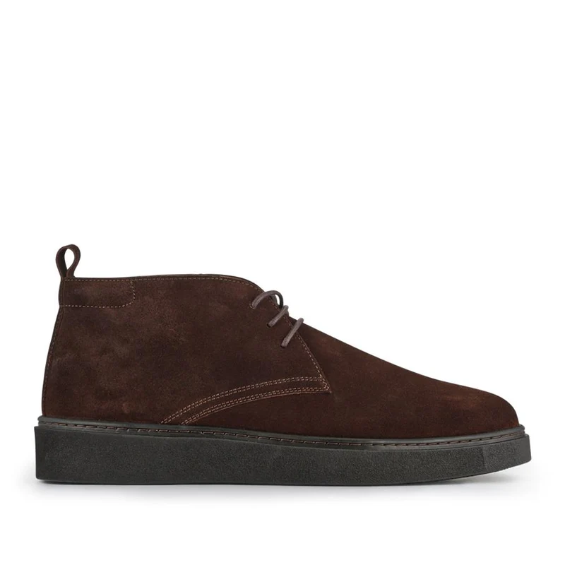 Dane Leather Lace-Up Boots - DANE / 327 863 - Brown Suede