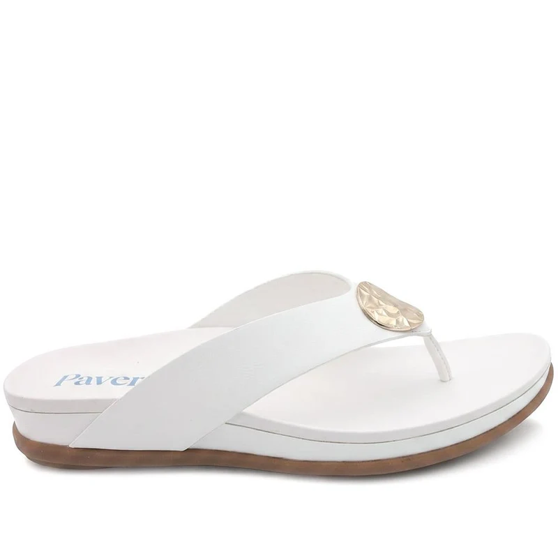Lightweight Toe Post Sandals - BAIZH43031 / 328 984 - White