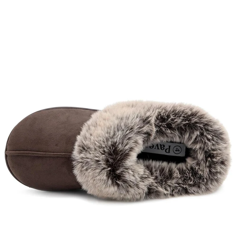 Wide Fit Soft Mule Slippers - GALOP42017 / 328 610 - Chocolate