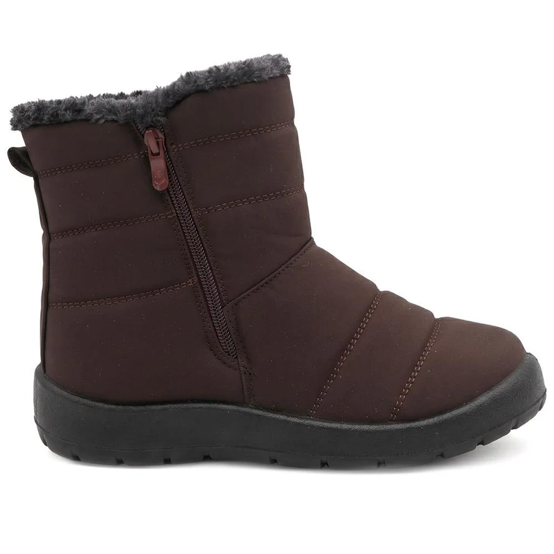 Wide Fit Twin Zip Weather Boots - ACADE38005 / 324 547 - Chocolate