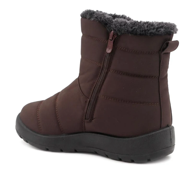 Wide Fit Twin Zip Weather Boots - ACADE38005 / 324 547 - Chocolate