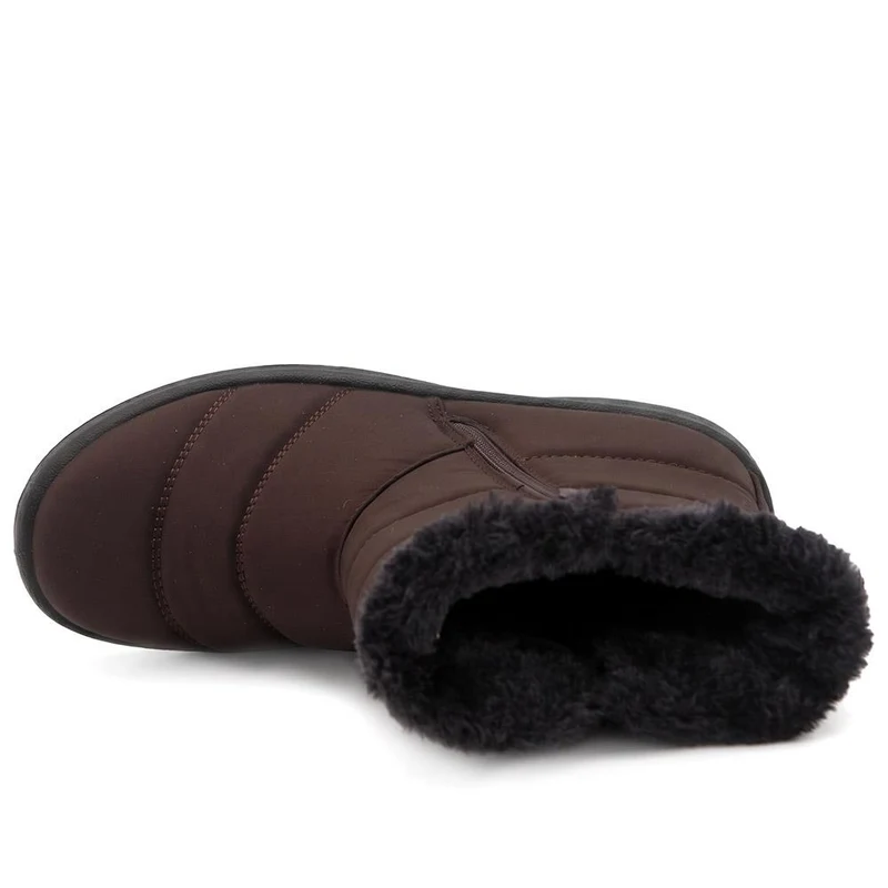 Wide Fit Twin Zip Weather Boots - ACADE38005 / 324 547 - Chocolate